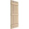 Ekena Millwork Rustic Three Board Joined Board-n-Batten Sandblasted Faux Wood Shutters, 16 1/2W x 62H, PR SHUBJS16X62SDPR - alternate 17